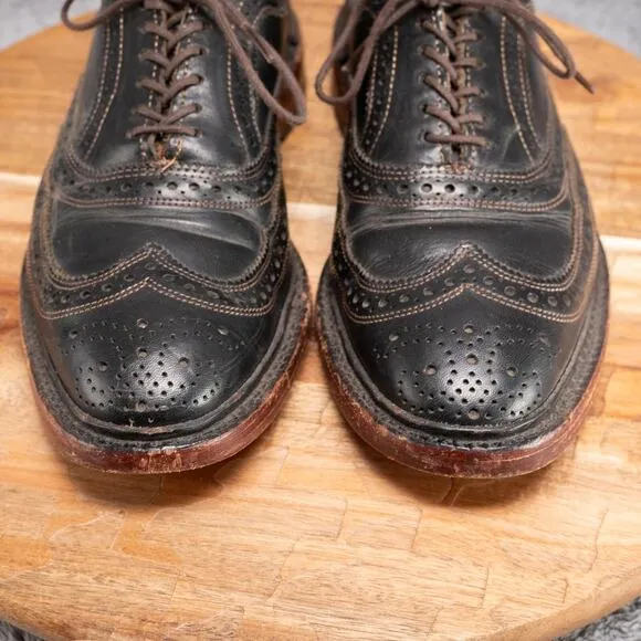 Allen Edmonds McTavish Wingtip Oxford Leather Brogue Black Dress Shoes 7.5 D