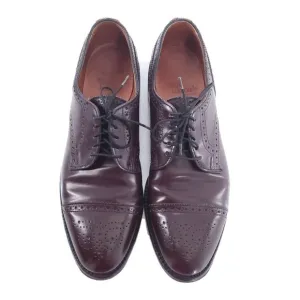 Allen Edmonds Men Dress Shoes Sanford Oxford Brown Red Size 10 - made in USA