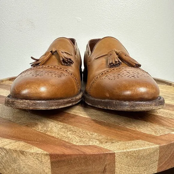 Allen Edmonds Men's 12 D Jermyn Shoes Walnut/Brown Leather Made In USA Tassels