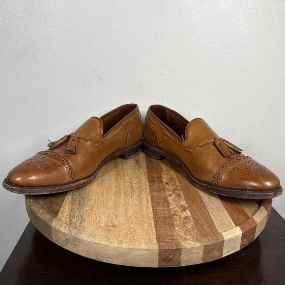 Allen Edmonds Men's 12 D Jermyn Shoes Walnut/Brown Leather Made In USA Tassels