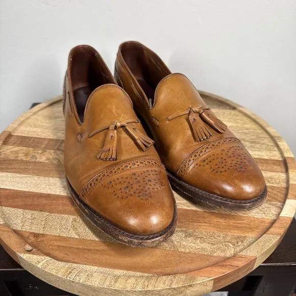 Allen Edmonds Men's 12 D Jermyn Shoes Walnut/Brown Leather Made In USA Tassels