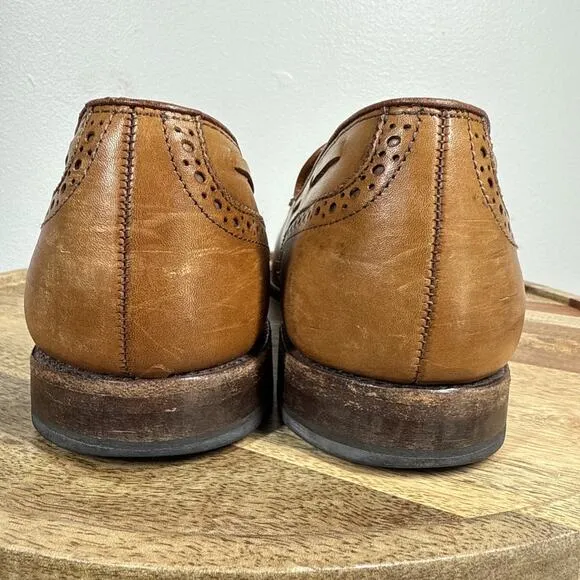 Allen Edmonds Men's 12 D Jermyn Shoes Walnut/Brown Leather Made In USA Tassels