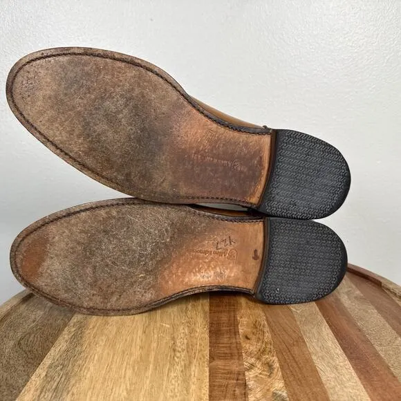 Allen Edmonds Men's 12 D Jermyn Shoes Walnut/Brown Leather Made In USA Tassels