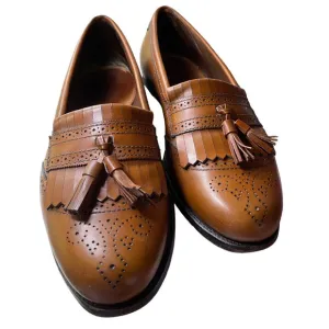 Allen Edmonds Mens 8.5 Bridgeton Brown Refined Tasseled Classic Loafer Shoes