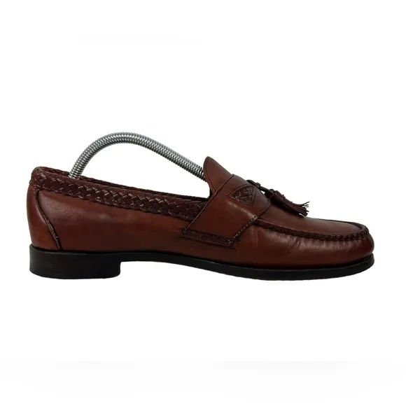 Allen Edmonds Mens 9.5 Shoes Maxfield Loafers Brown 100% Leather Made In USA