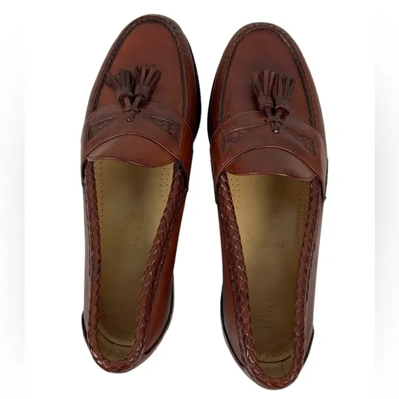 Allen Edmonds Mens 9.5 Shoes Maxfield Loafers Brown 100% Leather Made In USA