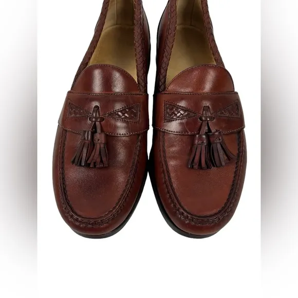 Allen Edmonds Mens 9.5 Shoes Maxfield Loafers Brown 100% Leather Made In USA