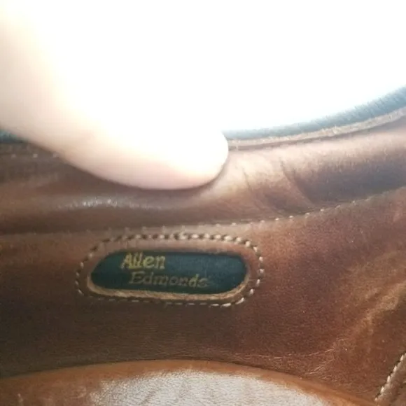 Allen Edmonds Mens 9.5 Wilbert Brown Leather Lace