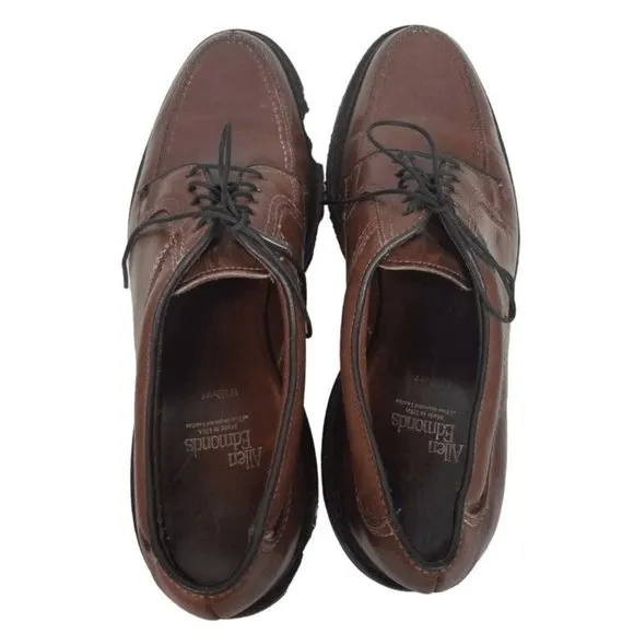 Allen Edmonds Mens 9.5 Wilbert Brown Leather Lace