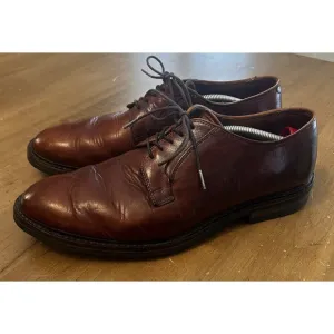 Allen Edmonds Mens Black Hills 2995 Brown Plain Toe Oxford Dress Shoes Size 10 D