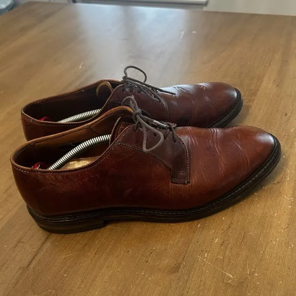Allen Edmonds Mens Black Hills 2995 Brown Plain Toe Oxford Dress Shoes Size 10 D