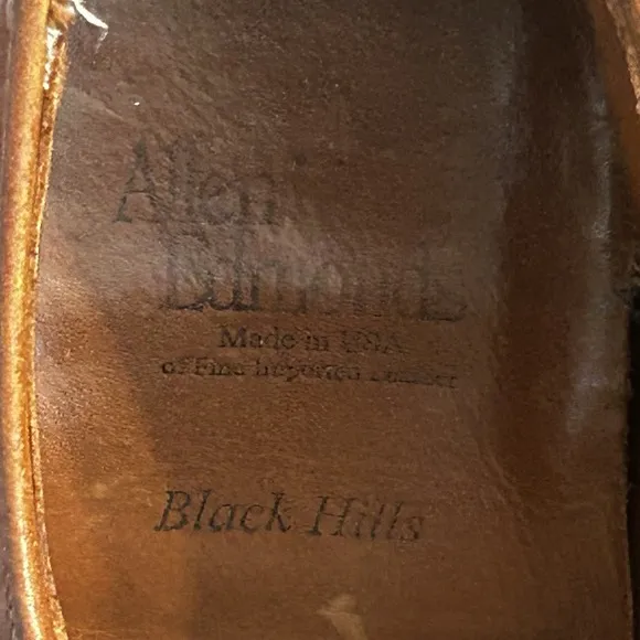 Allen Edmonds Mens Black Hills 2995 Brown Plain Toe Oxford Dress Shoes Size 10 D