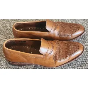 Allen Edmonds Men's Brown Carlsbad Weave Penny Loafers 10 D 6622 Shoes EUC