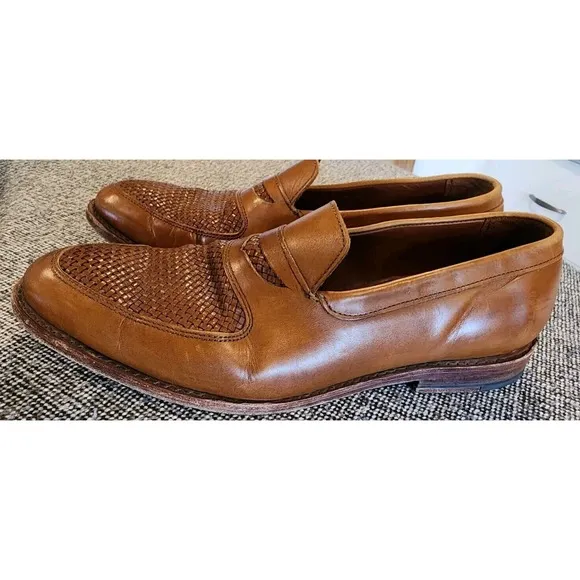 Allen Edmonds Men's Brown Carlsbad Weave Penny Loafers 10 D 6622 Shoes EUC