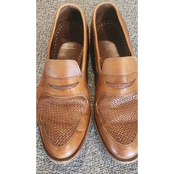 Allen Edmonds Men's Brown Carlsbad Weave Penny Loafers 10 D 6622 Shoes EUC