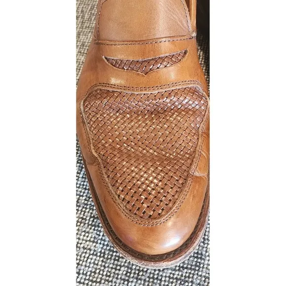 Allen Edmonds Men's Brown Carlsbad Weave Penny Loafers 10 D 6622 Shoes EUC