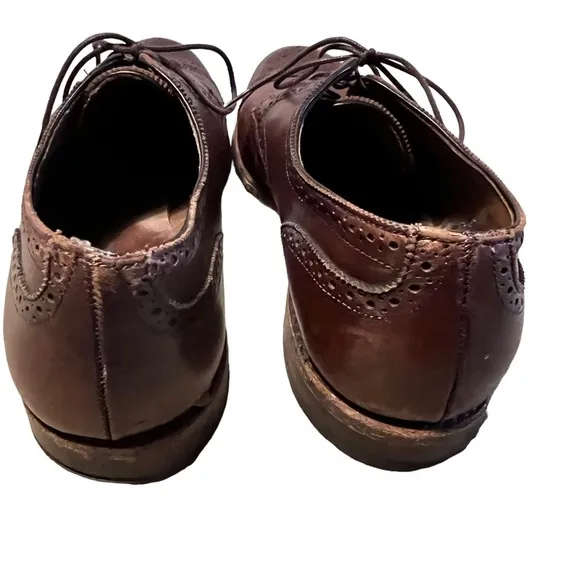 Allen Edmonds Mens Brown Sanford Oxford Dress Shoes Lace Up Leather 11 43324 B