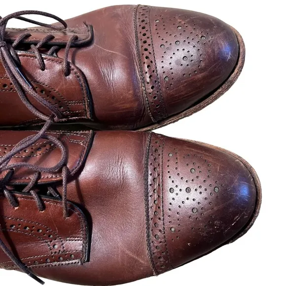 Allen Edmonds Mens Brown Sanford Oxford Dress Shoes Lace Up Leather 11 43324 B