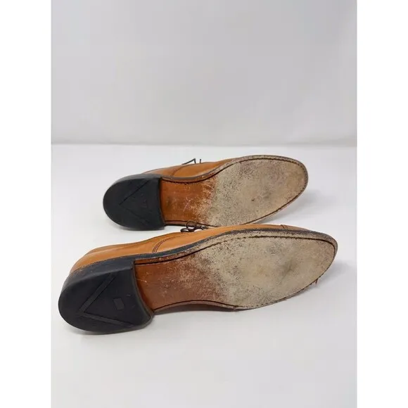 Allen Edmonds Mens Dress Shoes Brown Leather Park Avenue Cap Toe Oxford US 9.5
