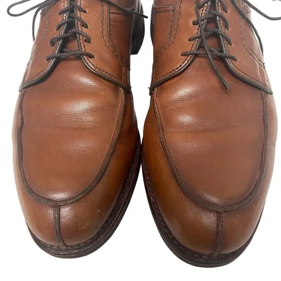 ALLEN EDMONDS Mens Dress Shoes Size 8.5  Brown Leather Stockbridge Oxfords