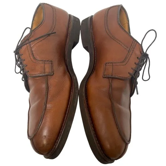 ALLEN EDMONDS Mens Dress Shoes Size 8.5  Brown Leather Stockbridge Oxfords