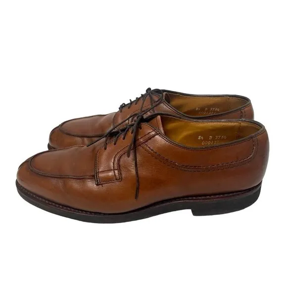 ALLEN EDMONDS Mens Dress Shoes Size 8.5  Brown Leather Stockbridge Oxfords