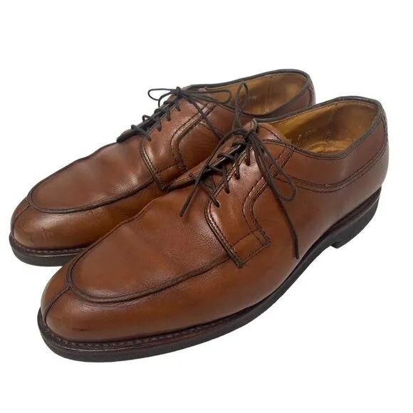 ALLEN EDMONDS Mens Dress Shoes Size 8.5  Brown Leather Stockbridge Oxfords