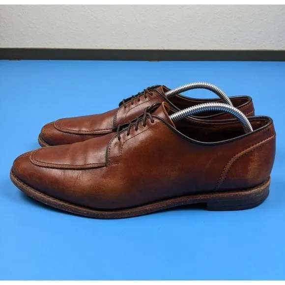 ALLEN EDMONDS Mens LaSalle Split Toe Chili Brown Oxford Dress Shoes Size 10 B