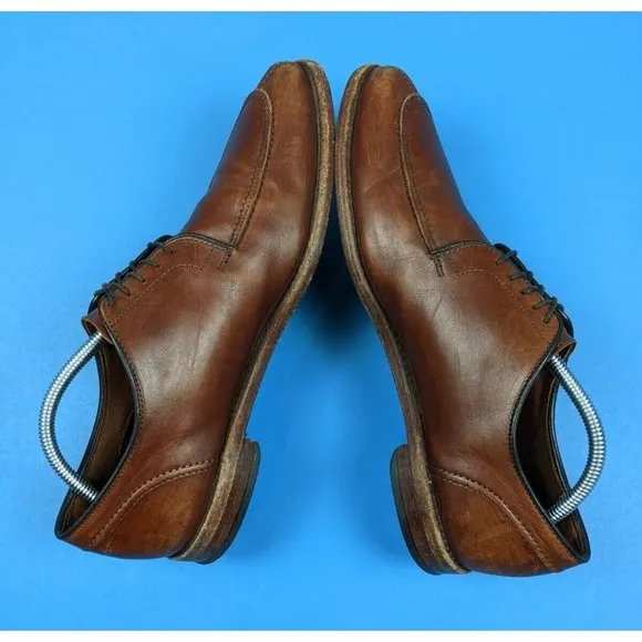 ALLEN EDMONDS Mens LaSalle Split Toe Chili Brown Oxford Dress Shoes Size 10 B