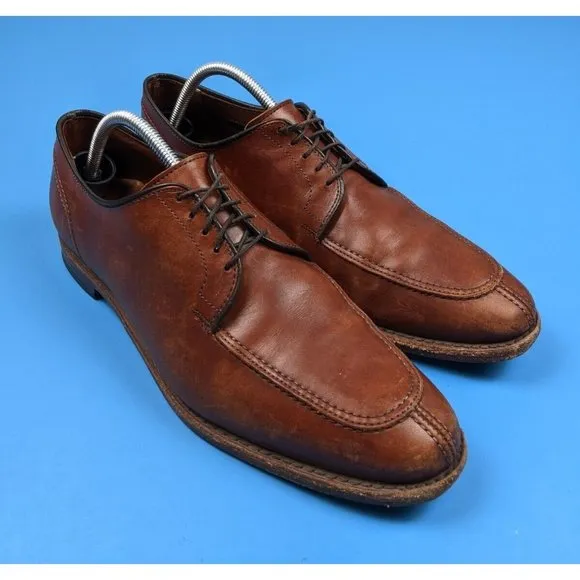 ALLEN EDMONDS Mens LaSalle Split Toe Chili Brown Oxford Dress Shoes Size 10 B