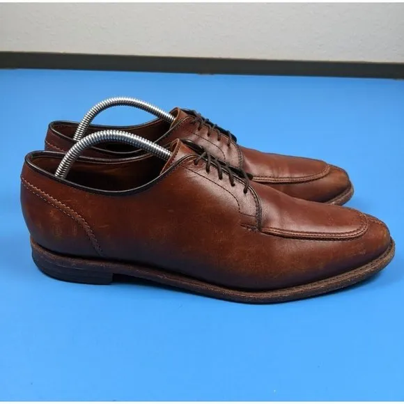 ALLEN EDMONDS Mens LaSalle Split Toe Chili Brown Oxford Dress Shoes Size 10 B