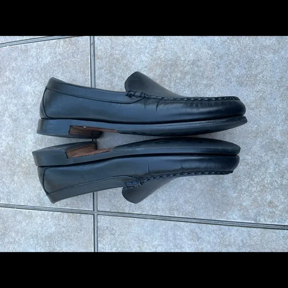Allen Edmonds Mens Loafer Shoes Size 11.5 D Sanibel Black Leather Dress