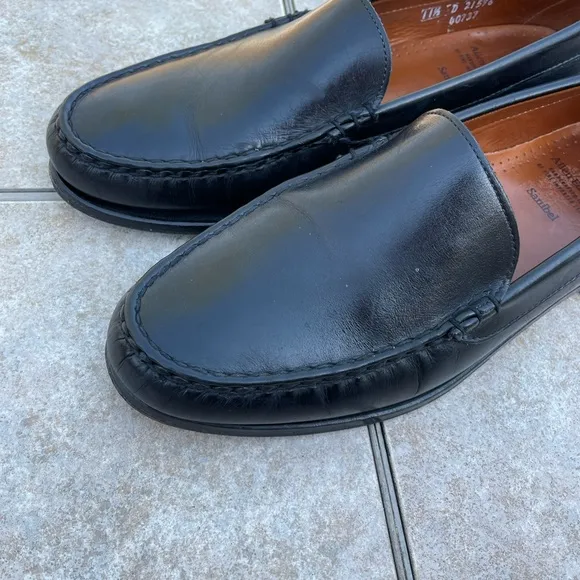 Allen Edmonds Mens Loafer Shoes Size 11.5 D Sanibel Black Leather Dress