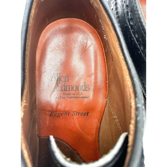 Allen Edmonds Men’s Regent Street Wingtip Brogue Oxford Dress Shoe Black Size 8D