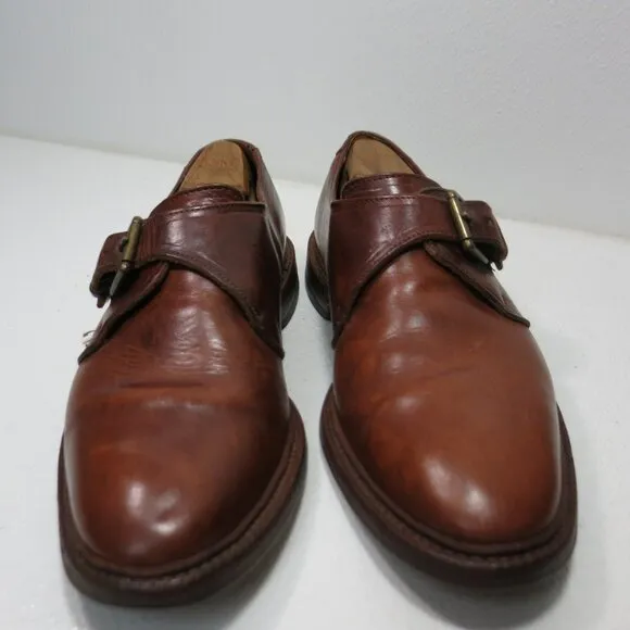 Allen Edmonds Monk Strap Oil Tanned Leather Dress Oxfords Shoes Mens sz 10 D