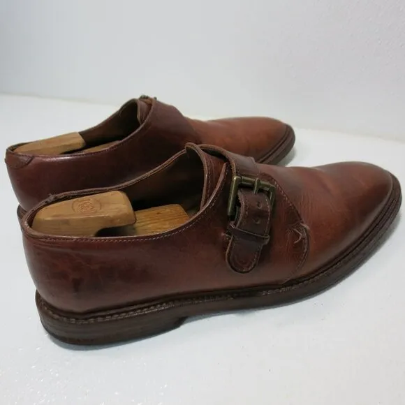 Allen Edmonds Monk Strap Oil Tanned Leather Dress Oxfords Shoes Mens sz 10 D