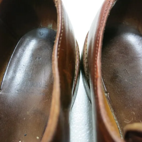 Allen Edmonds Monk Strap Oil Tanned Leather Dress Oxfords Shoes Mens sz 10 D