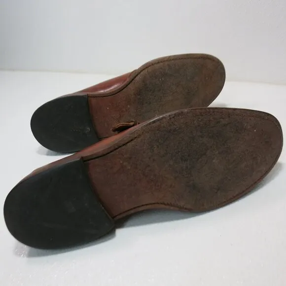 Allen Edmonds Monk Strap Oil Tanned Leather Dress Oxfords Shoes Mens sz 10 D