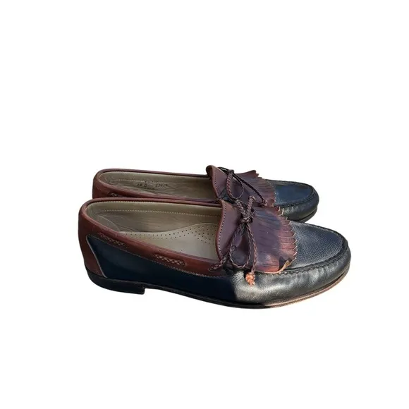 Allen Edmonds Nottingham Slip-On Loafer Shoes Keltie Moc Brown Black, Size 12D‎