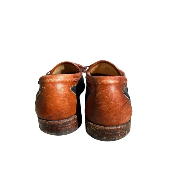 Allen Edmonds Nottingham Slip-On Loafer Shoes Keltie Moc Brown Black, Size 12D‎