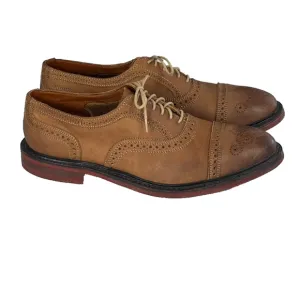Allen Edmonds Oxford Shoes Mens 11.5 Strandmok Brown Oiled Cap Toe Brogue
