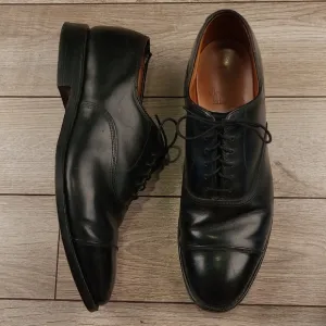 ALLEN EDMONDS Park Avenue Black Leather Mens  Sz 9 D Cap Toe Dress Shoes