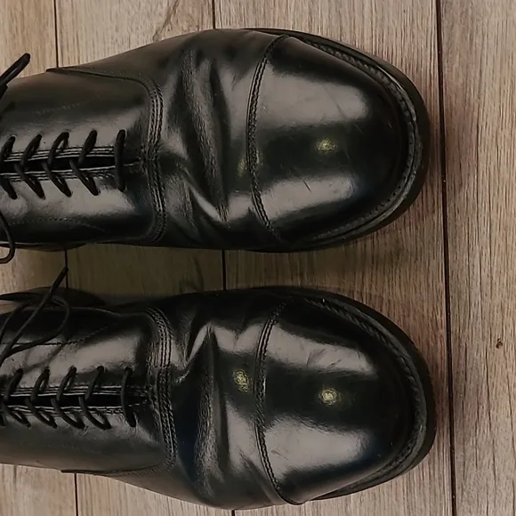 ALLEN EDMONDS Park Avenue Black Leather Mens  Sz 9 D Cap Toe Dress Shoes