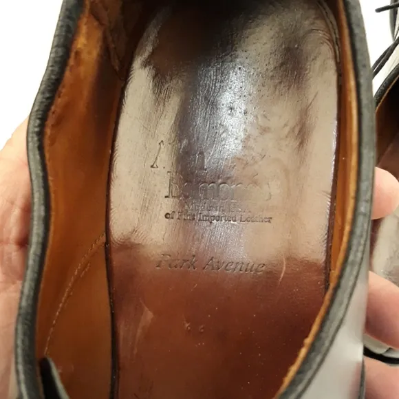 ALLEN EDMONDS Park Avenue Black Leather Sz 11 B Mens‎ Dress Shoes