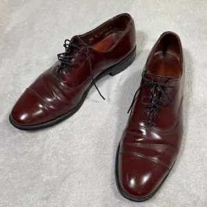Allen Edmonds Park Avenue Men 9.5 B Mahogany Leather Cap Toe Oxford Shoes Preppy