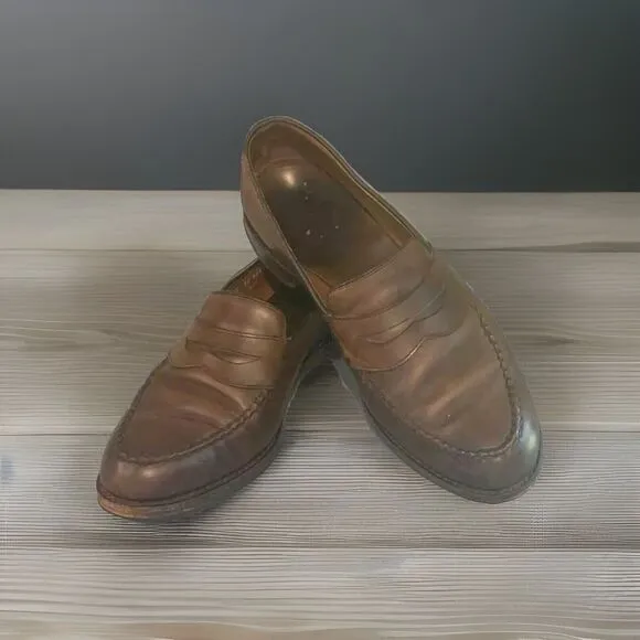 Allen Edmonds Penny Loafers Mens‎ Size 10 Randolph Brown Leather Shoes