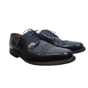 Allen Edmonds Perry Oxford Dress Shoes Mens 10.5 D Black Cap Toe Brogue