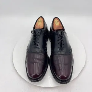 Allen Edmonds Polo Men Size 9.5A Black Cherry Brogue Plain Toe Oxford Dress Shoe