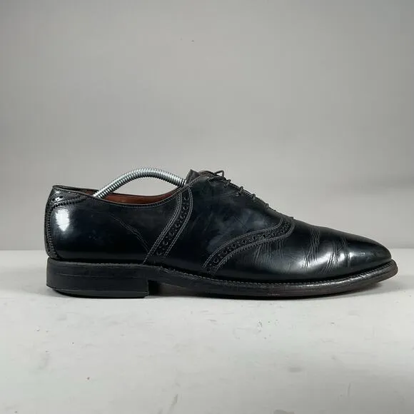 Allen Edmonds Polo Men’s Size 11.5 A Black Leather Saddle Oxford Dress Shoes EUC