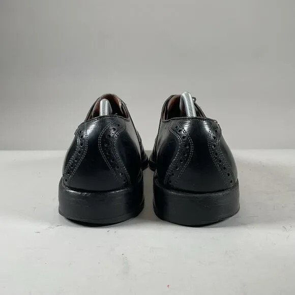 Allen Edmonds Polo Men’s Size 11.5 A Black Leather Saddle Oxford Dress Shoes EUC